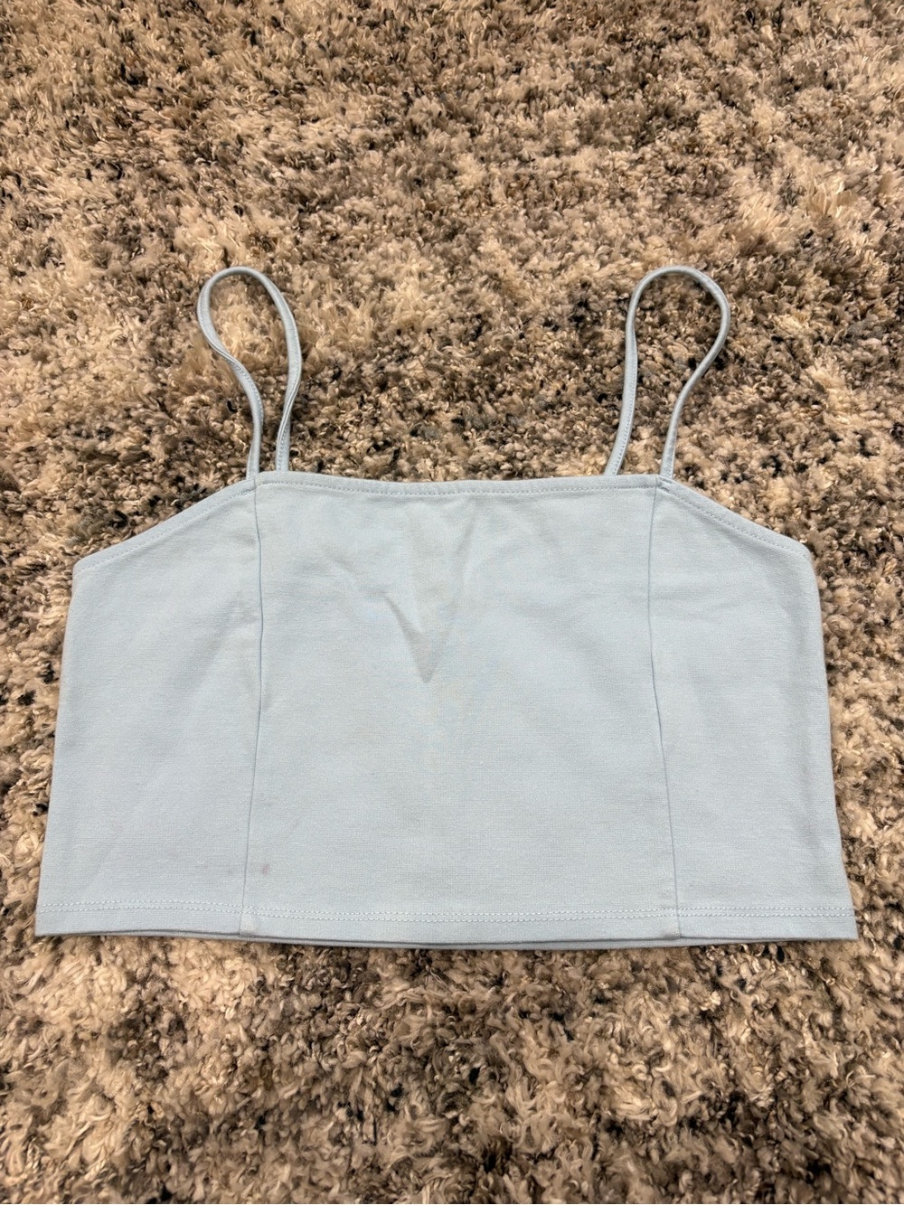 Forever 21 Pale Blue Spaghetti Strap Crop Camisole